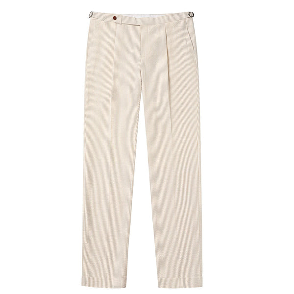 SEERSUCKER COTTON TROUSERS by H.F.W.