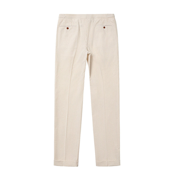 SEERSUCKER COTTON TROUSERS - HUDDERSFIELD FINE WORSTED