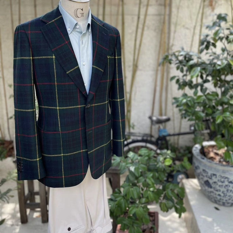 TARTAN BLAZER by A.MOON