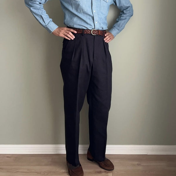 TWILL COTTON TROUSERS by B.MOSS